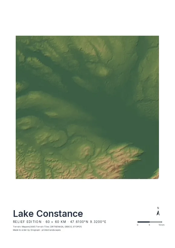 Lake Constance Map Poster