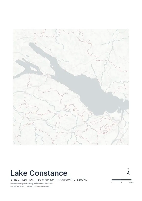 Lake Constance Map Poster — Street edition