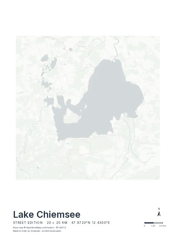 Lake Chiemsee Map Poster — Street edition