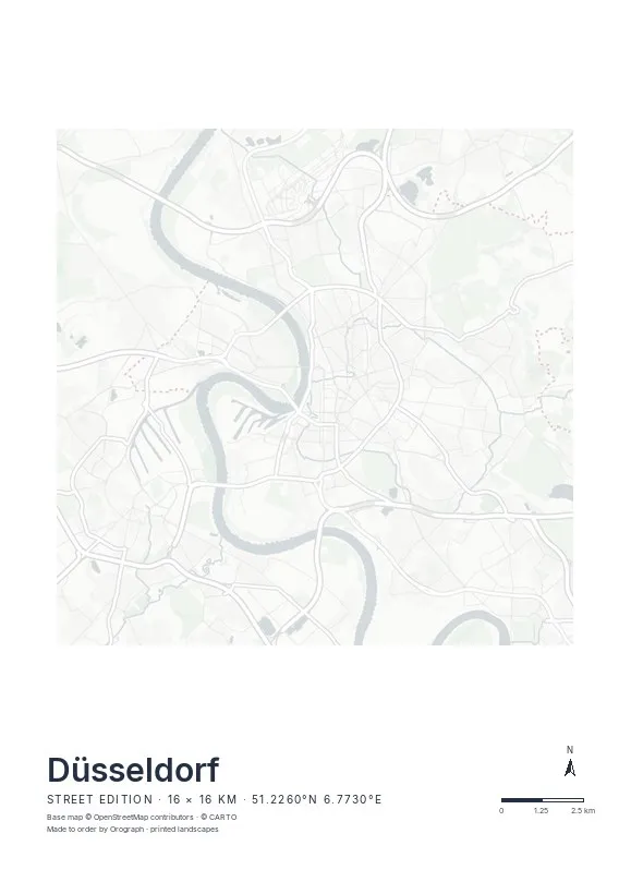 Düsseldorf Map Poster