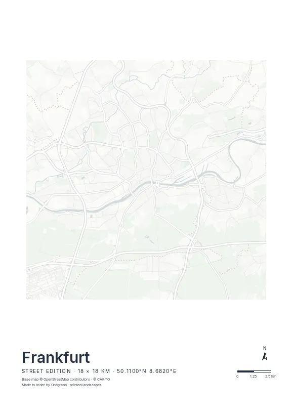 Frankfurt Map Poster