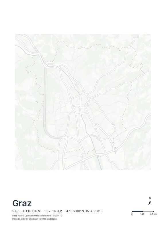 Graz Map Poster