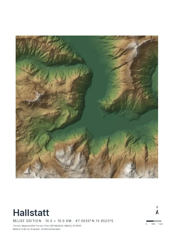 Hallstatt Map Poster