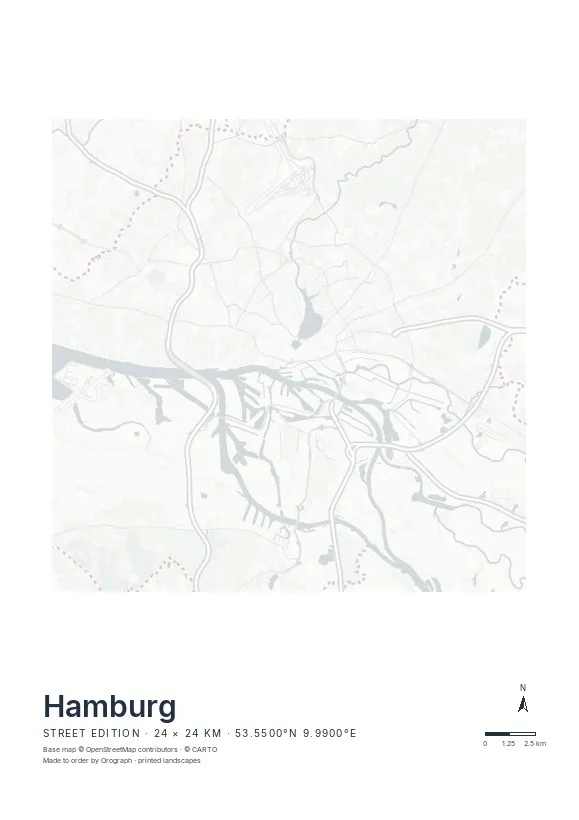 Hamburg Map Poster