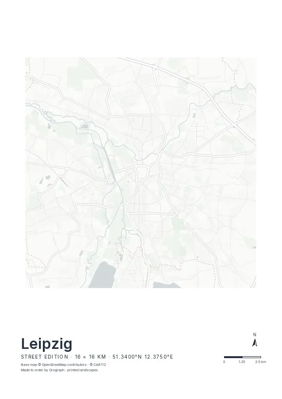 Leipzig Map Poster