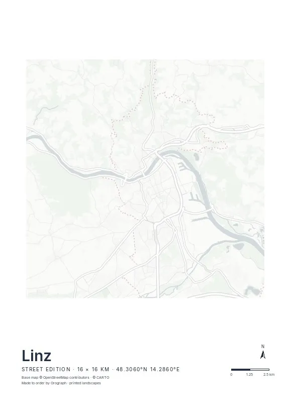 Linz Map Poster
