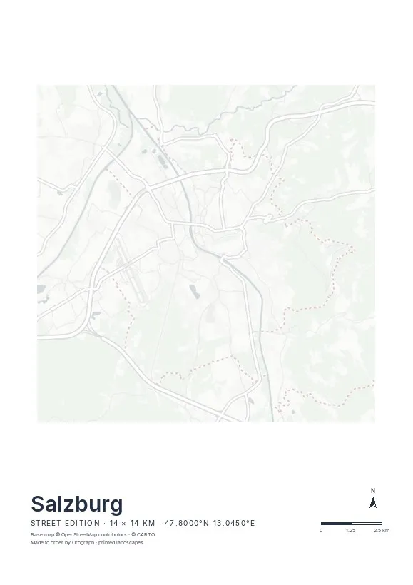 Salzburg Map Poster
