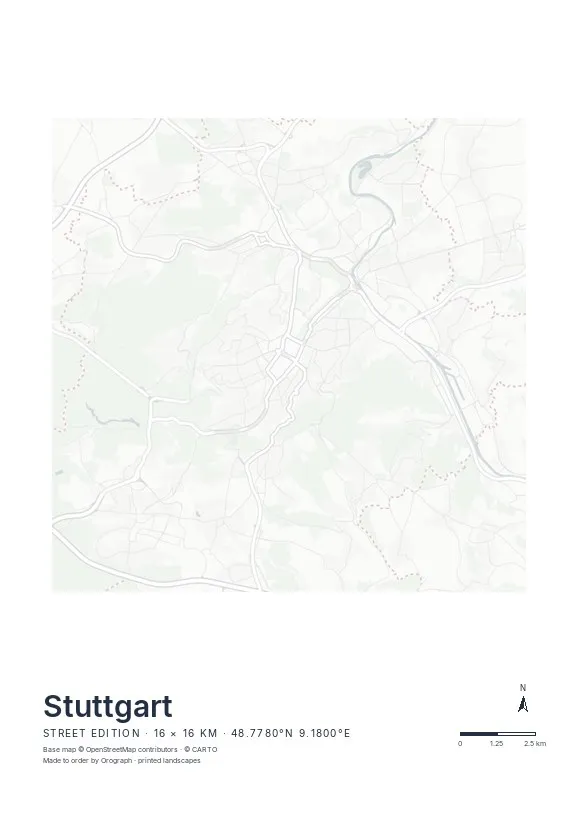 Stuttgart Map Poster